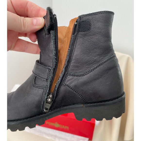 ** KIDS ** Pom D'Api Black Leather "Roadster" Boots, size 30 - Picture 2 of 7